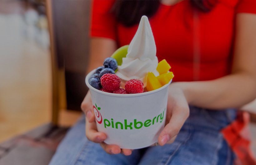 Frozen yogurt con fruta fresca