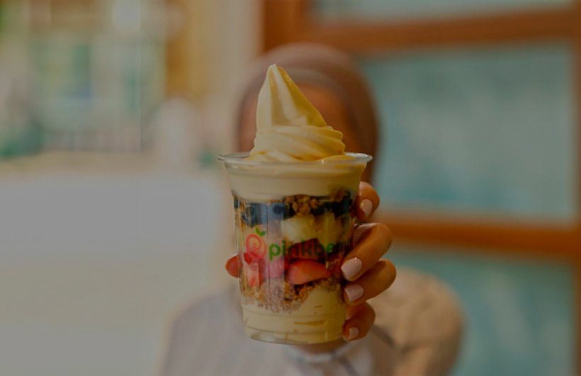 Parfait Pinkberry recién armado